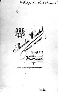 Back of print showing Horsens studio mount